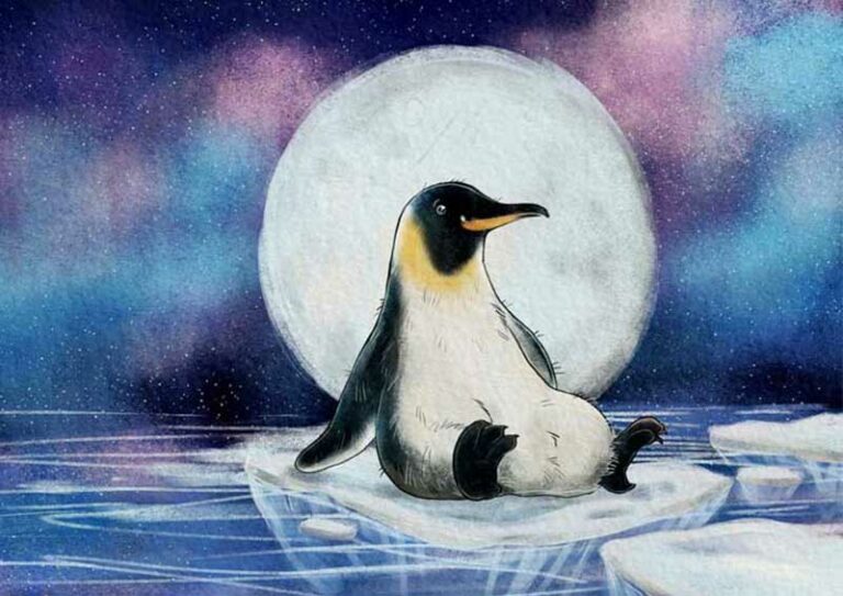 Bilderbuchillustrationen Kleiner Pinguin