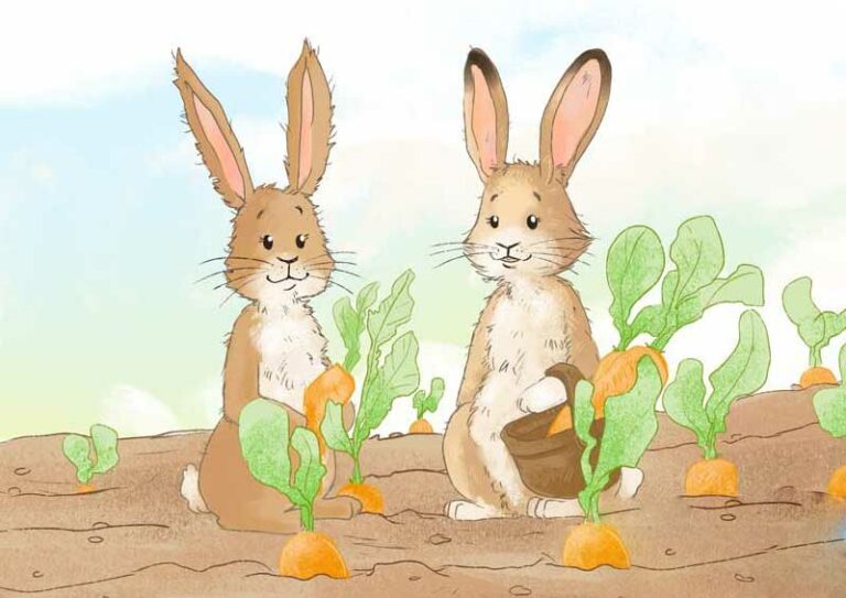 Kinderbuchillustrationen Hase Lina