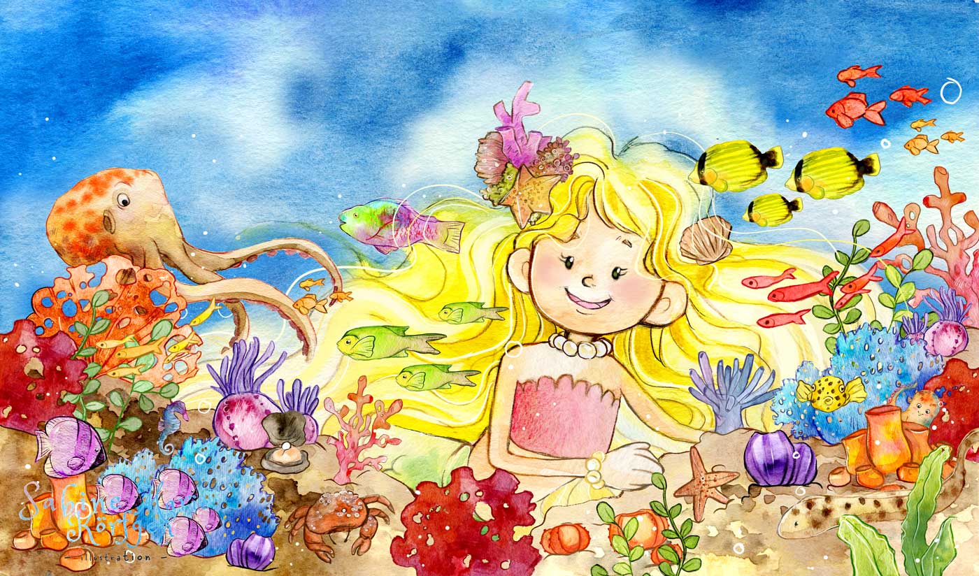 Meerjungfrau nixe Kinderbuch illustration zeichnung