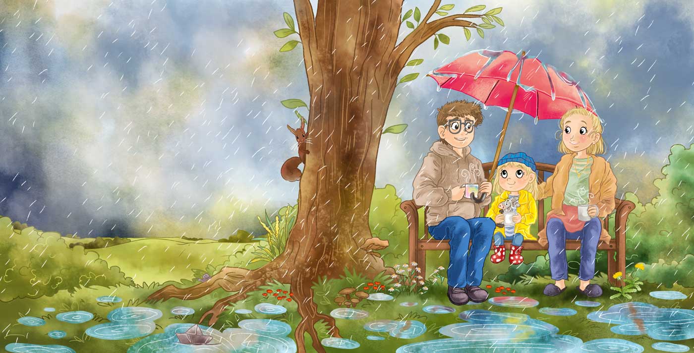 regenbogen Kinderbuch bilderbuch illustrationen familie kakao