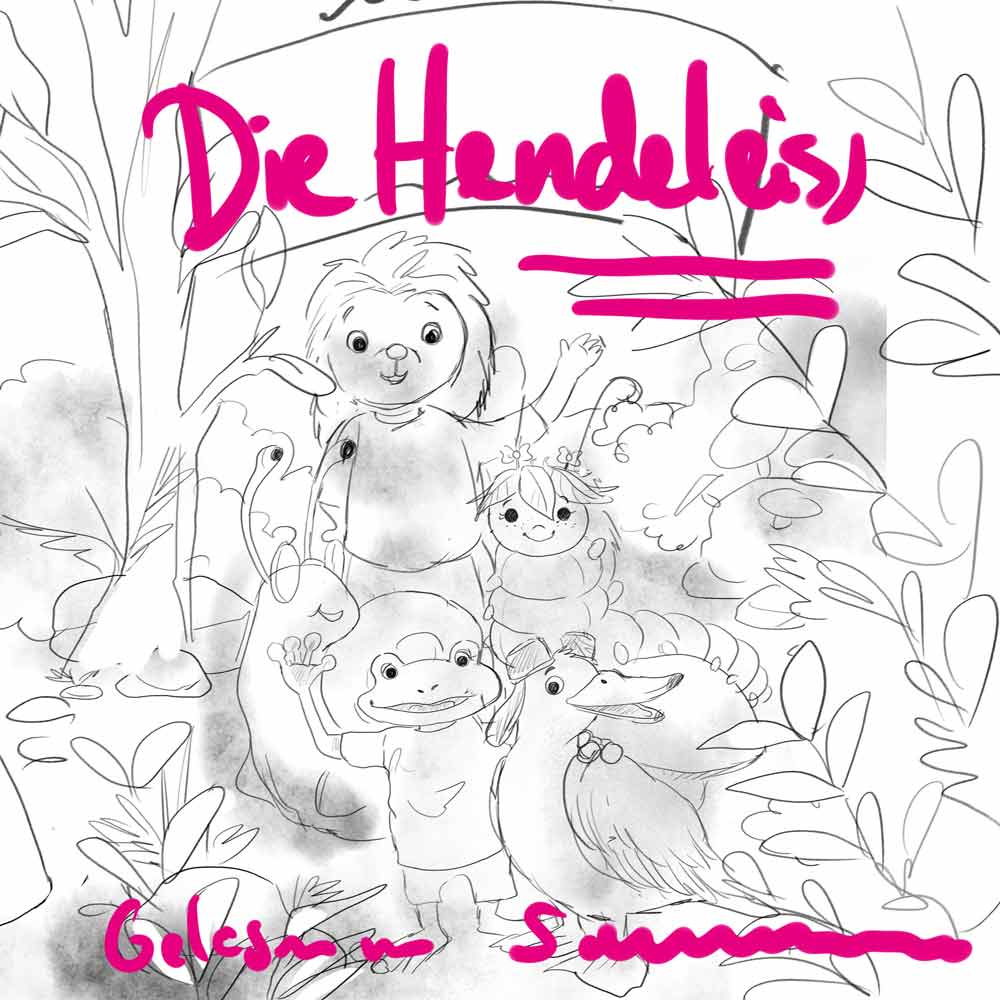 Kinderbuch Illustration Tiere Abenteuer skizze hörbuch
