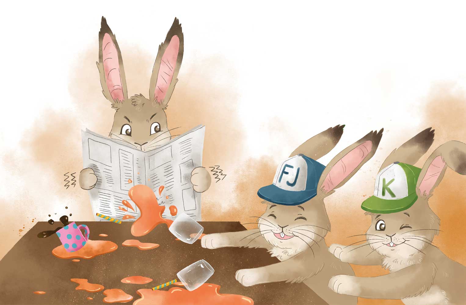 Kinderbuch Hasen lustig Illustration bilderbuch illustriert Papa Kinder